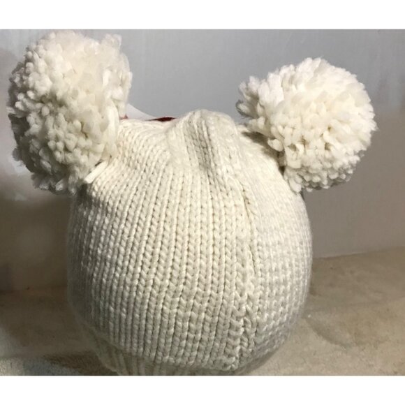 Ripzone Youth White Knit Beanie With Double Pom Poms - Picture 4 of 11